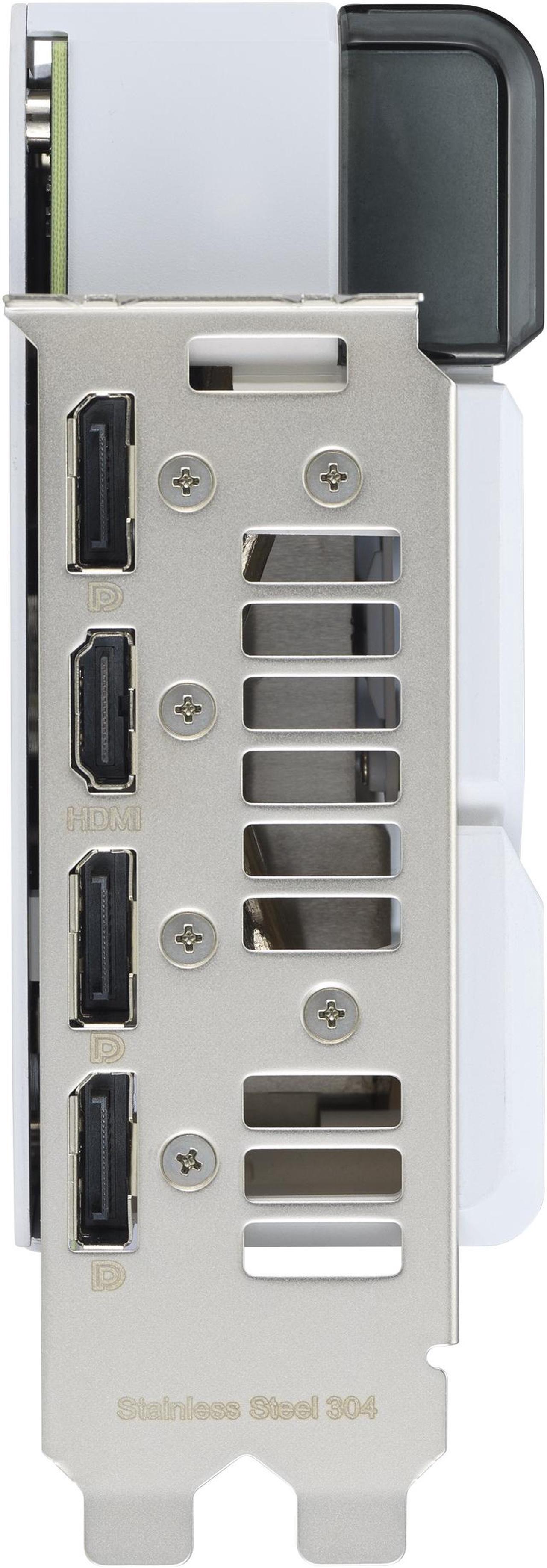 Alt view image 8 of 15 - ASUS Dual GeForce RTX 4070 White OC Edition 12GB GDDR6X (PCIe 4.0, 12GB GDDR6X, DLSS 3, HDMI 2.1, DisplayPort 1.4a, 2.56-slot design, Axial-tech fan design, 0dB technology) DUAL-RTX4070-O12G-WHITE