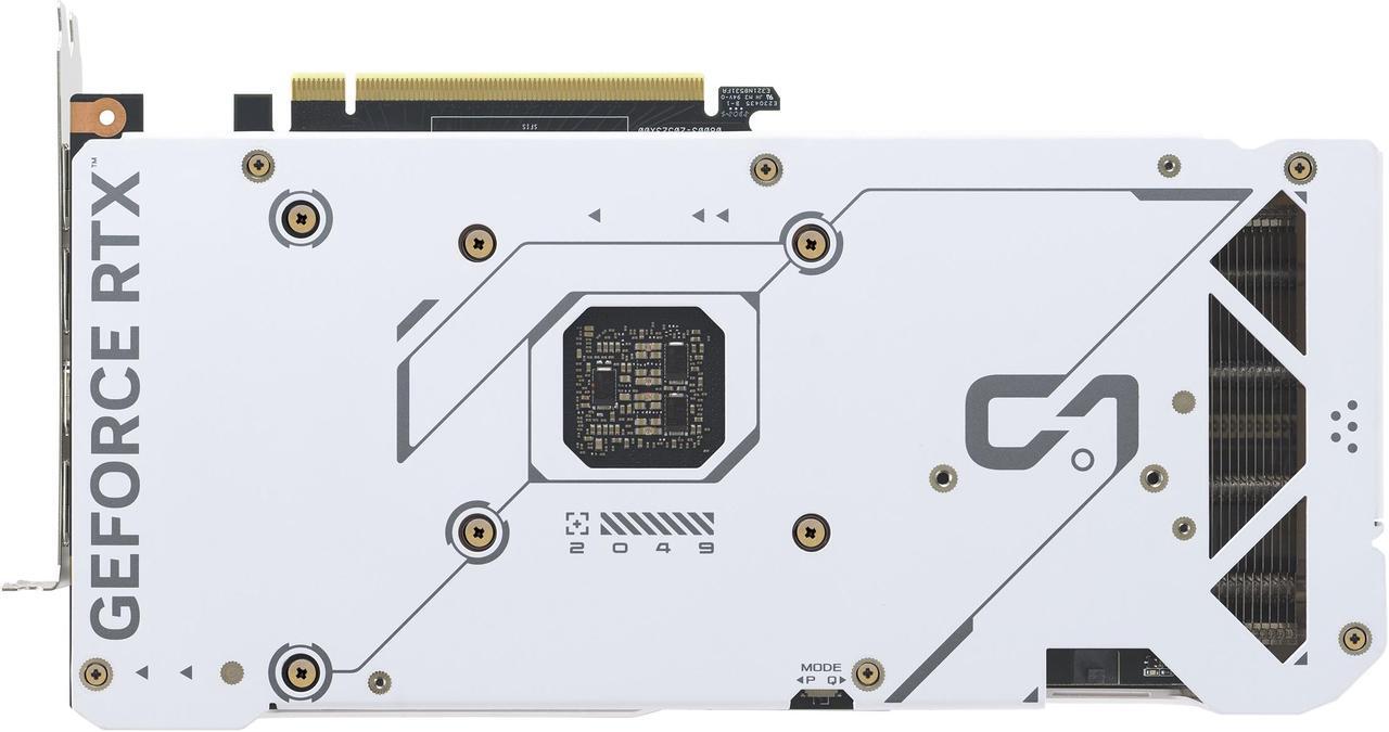 Alt view image 10 of 15 - ASUS Dual GeForce RTX 4070 White OC Edition 12GB GDDR6X (PCIe 4.0, 12GB GDDR6X, DLSS 3, HDMI 2.1, DisplayPort 1.4a, 2.56-slot design, Axial-tech fan design, 0dB technology) DUAL-RTX4070-O12G-WHITE