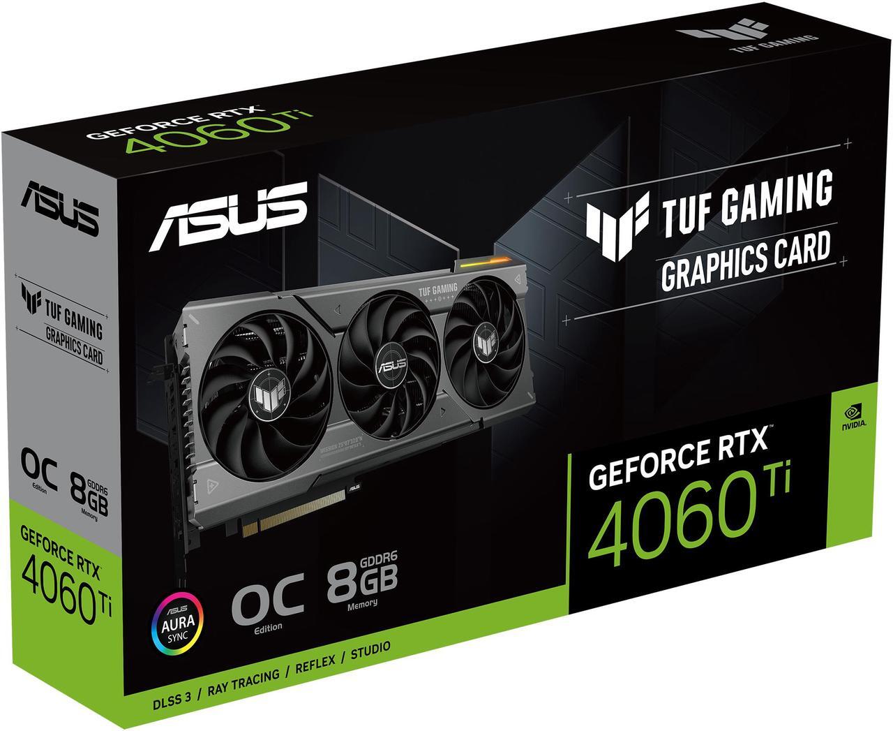 Alt view image 18 of 20 - ASUS TUF Gaming GeForce RTX 4060 Ti OC Edition Gaming Graphics Card (PCIe 4.0, 8GB GDDR6, DLSS 3, HDMI 2.1a, DisplayPort 1.4a) TUF-RTX4060TI-O8G-GAMING