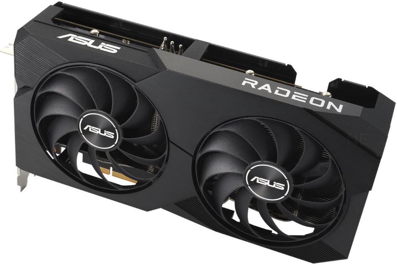 Alt view image 5 of 8 - ASUS Dual Radeon RX 7600 OC Edition 8GB GDDR6 Graphics Card (PCIe 4.0, 8GB GDDR6, HDMI 2.1, DisplayPort 1.4a, 2.5-slot Design, Axial-tech Fans, GPU Tweak III) DUAL-RX7600-O8G