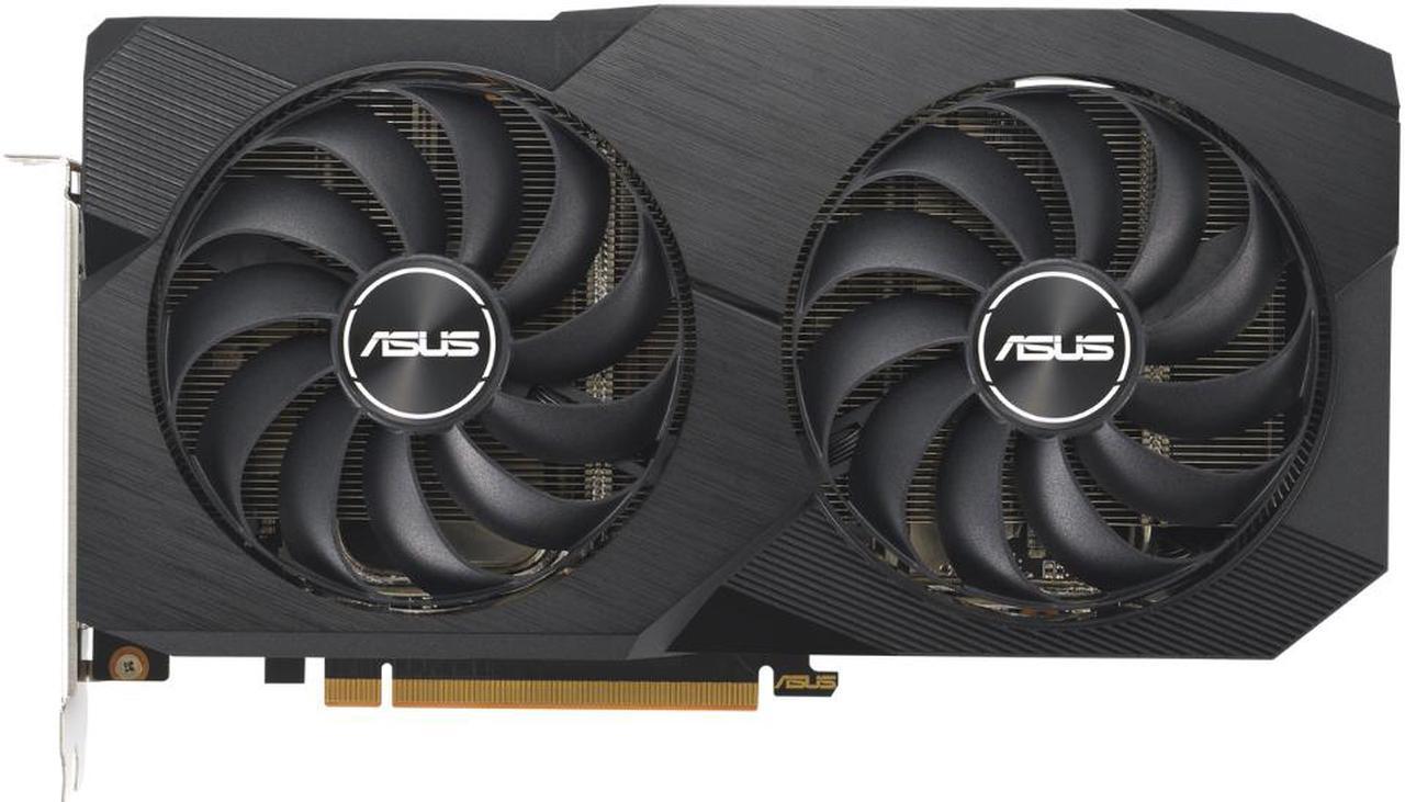 Main image of ASUS Dual Radeon RX 7600 OC Edition 8GB GDDR6 Graphics Card (PCIe 4.0, 8GB GDDR6, HDMI 2.1, DisplayPort 1.4a, 2.5-slot Design, Axial-tech Fans, GPU Tweak III) DUAL-RX7600-O8G