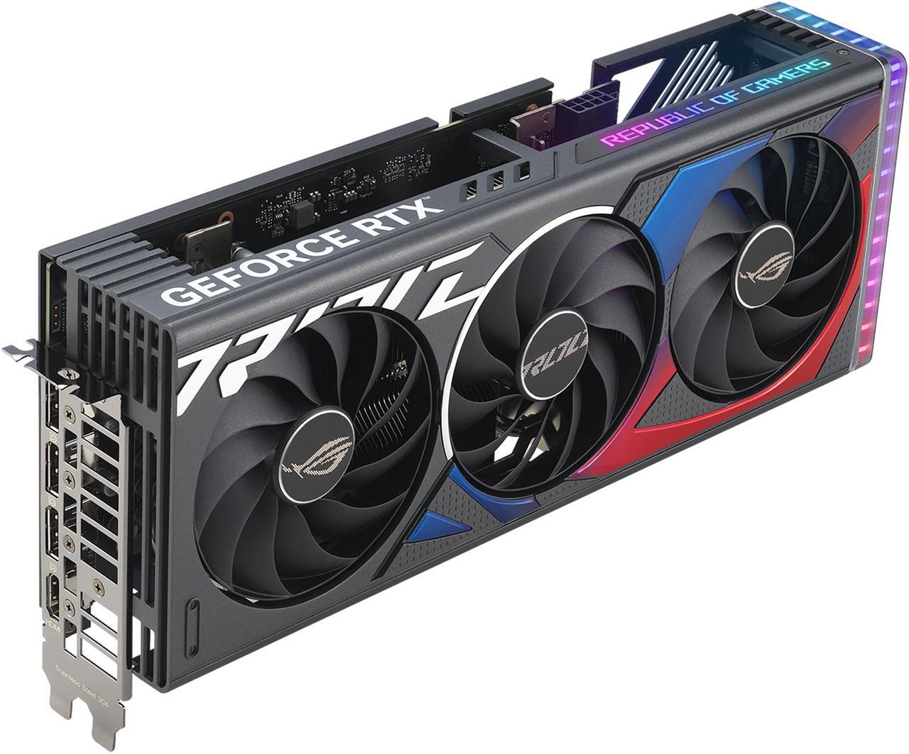 Alt view image 5 of 10 - ASUS ROG Strix GeForce RTX 4060 Ti Gaming Graphics Card (PCIe 4.0, 8GB GDDR6, DLSS 3, HDMI 2.1, DisplayPort 1.4a) ROG-STRIX-RTX4060TI-8G-GAMING