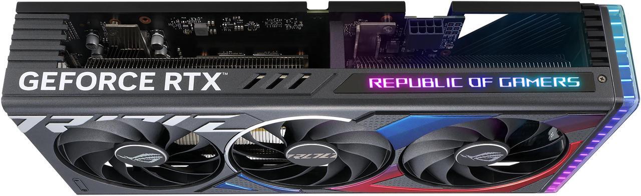 Alt view image 6 of 10 - ASUS ROG Strix GeForce RTX 4060 Ti Gaming Graphics Card (PCIe 4.0, 8GB GDDR6, DLSS 3, HDMI 2.1, DisplayPort 1.4a) ROG-STRIX-RTX4060TI-8G-GAMING