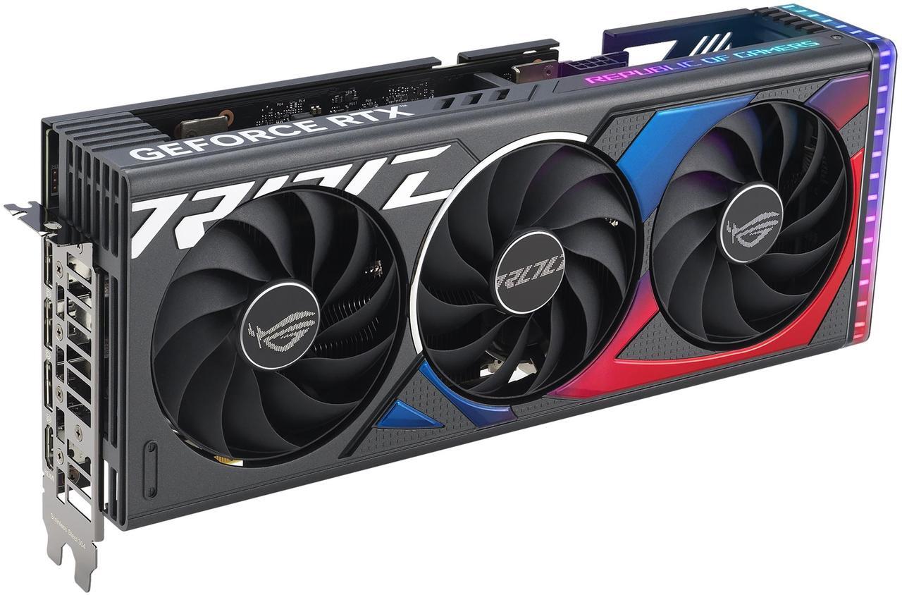 Alt view image 3 of 12 - ASUS ROG Strix GeForce RTX 4060 OC Edition Gaming Graphics Card (PCIe 4.0, 8GB GDDR6, DLSS 3, HDMI 2.1a, DisplayPort 1.4a, Axial-tech fan design, Aura Sync) ROG-STRIX-RTX4060-O8G-GAMING
