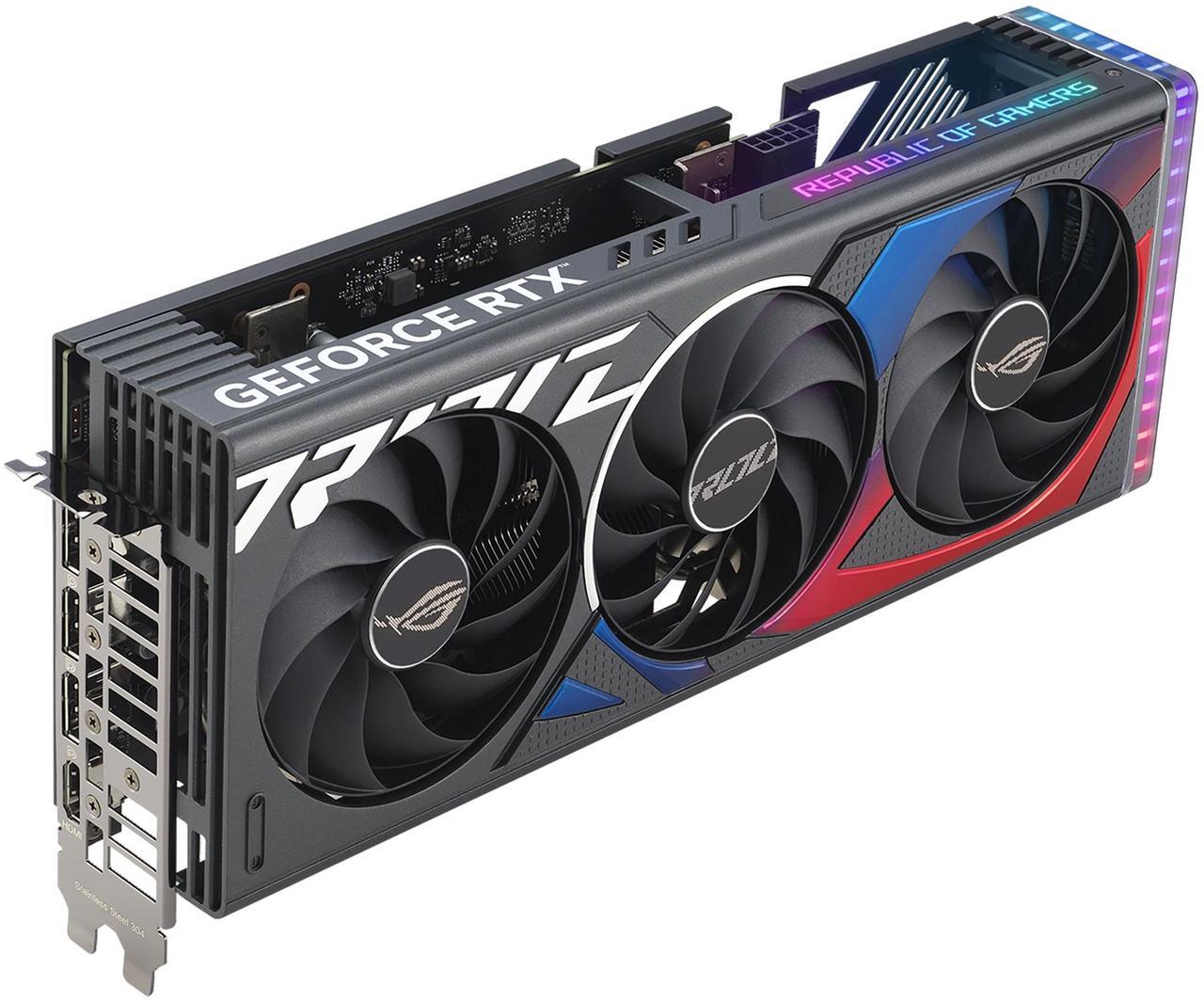 Alt view image 5 of 12 - ASUS ROG Strix GeForce RTX 4060 OC Edition Gaming Graphics Card (PCIe 4.0, 8GB GDDR6, DLSS 3, HDMI 2.1a, DisplayPort 1.4a, Axial-tech fan design, Aura Sync) ROG-STRIX-RTX4060-O8G-GAMING