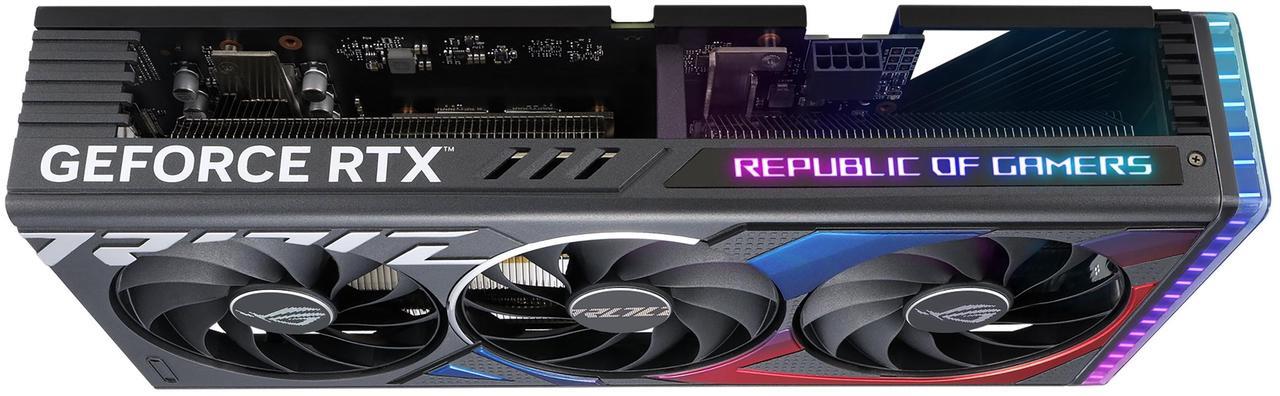Alt view image 6 of 12 - ASUS ROG Strix GeForce RTX 4060 OC Edition Gaming Graphics Card (PCIe 4.0, 8GB GDDR6, DLSS 3, HDMI 2.1a, DisplayPort 1.4a, Axial-tech fan design, Aura Sync) ROG-STRIX-RTX4060-O8G-GAMING