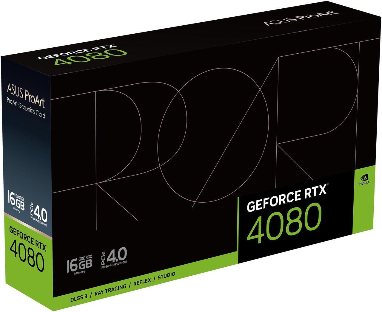 Alt view image 9 of 11 - ASUS ProArt GeForce RTX 4080 16GB GDDR6X Graphics Card (PCIe 4.0, 16GB GDDR6X, DLSS 3, HDMI 2.1a, DisplayPort 1.4a) PROART-RTX4080-16G