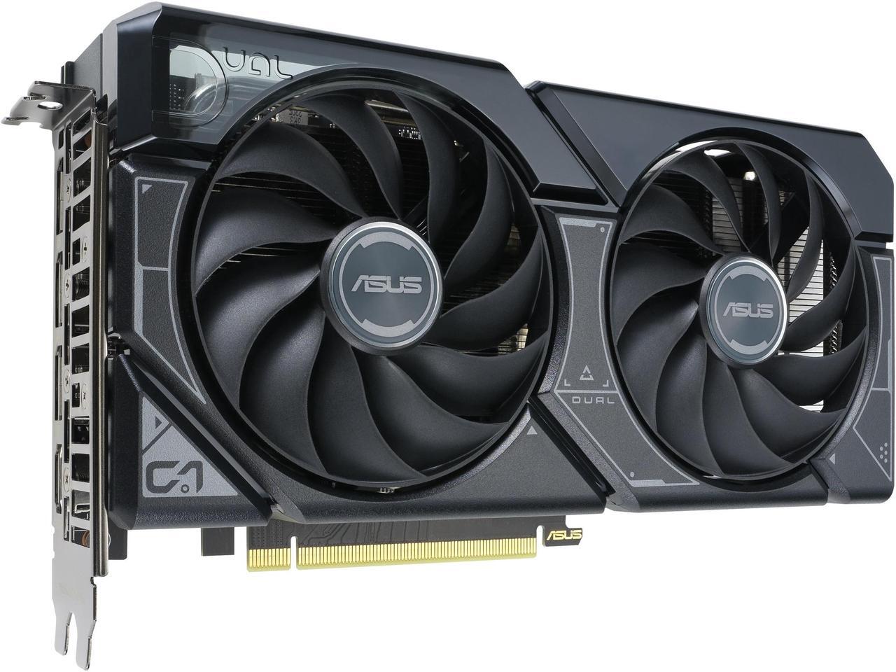 Alt view image 3 of 10 - ASUS Dual GeForce RTX 4060 Ti 16GB OC Edition GDDR6 (PCIe 4.0, 16GB GDDR6, DLSS 3, HDMI 2.1a, DisplayPort 1.4a, 2.5-slot design, Axial-tech fan design, 0dB technology) DUAL-RTX4060TI-O16G
