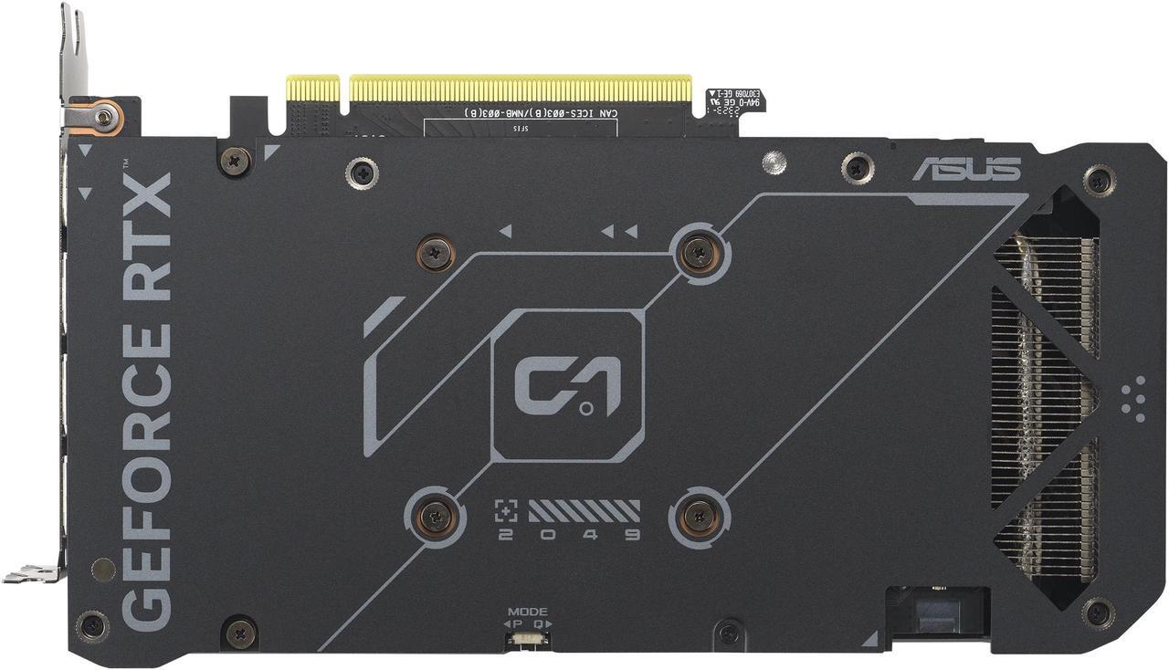 Alt view image 5 of 10 - ASUS Dual GeForce RTX 4060 Ti 16GB OC Edition GDDR6 (PCIe 4.0, 16GB GDDR6, DLSS 3, HDMI 2.1a, DisplayPort 1.4a, 2.5-slot design, Axial-tech fan design, 0dB technology) DUAL-RTX4060TI-O16G