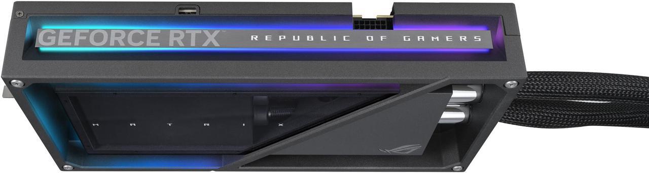 Alt view image 7 of 11 - ASUS ROG Matrix Platinum GeForce RTX 4090 Graphics Card (PCIe 4.0, 24 GB GDDR6X, HDMI 2.1, DisplayPort 1.4a, liquid metal thermal compound, custom-engineered cold plate) ROG-MATRIX-RTX4090-P24G-GAMING