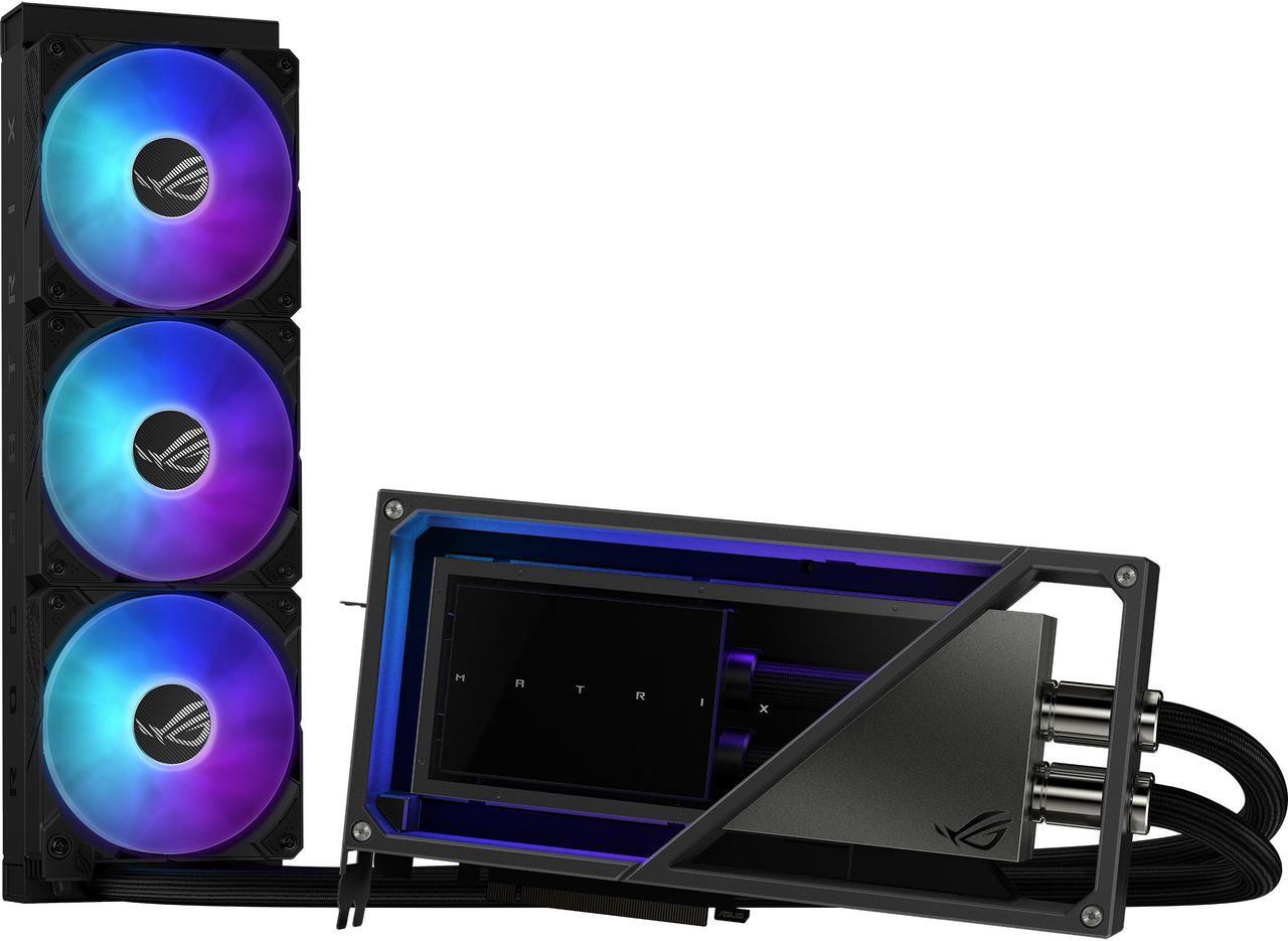 Main image of ASUS ROG Matrix Platinum GeForce RTX 4090 Graphics Card (PCIe 4.0, 24 GB GDDR6X, HDMI 2.1, DisplayPort 1.4a, liquid metal thermal compound, custom-engineered cold plate) ROG-MATRIX-RTX4090-P24G-GAMING