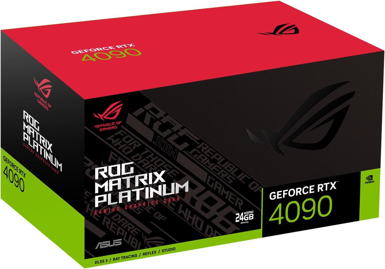 Alt view image 10 of 11 - ASUS ROG Matrix Platinum GeForce RTX 4090 Graphics Card (PCIe 4.0, 24 GB GDDR6X, HDMI 2.1, DisplayPort 1.4a, liquid metal thermal compound, custom-engineered cold plate) ROG-MATRIX-RTX4090-P24G-GAMING