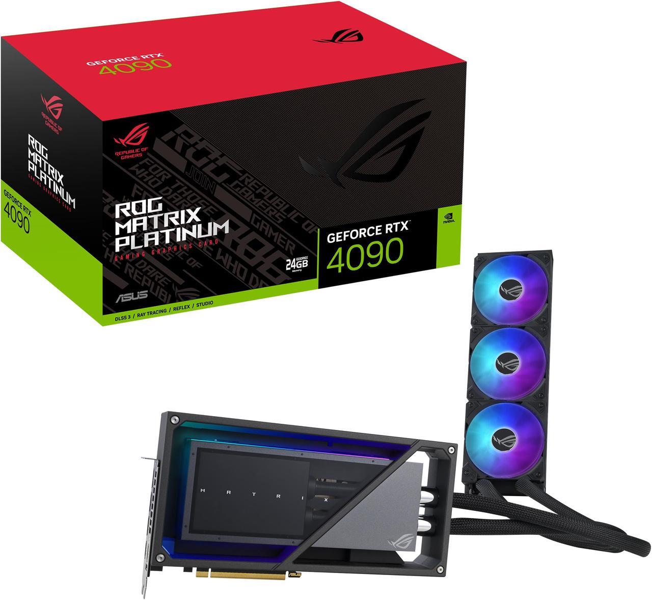 Alt view image 11 of 11 - ASUS ROG Matrix Platinum GeForce RTX 4090 Graphics Card (PCIe 4.0, 24 GB GDDR6X, HDMI 2.1, DisplayPort 1.4a, liquid metal thermal compound, custom-engineered cold plate) ROG-MATRIX-RTX4090-P24G-GAMING
