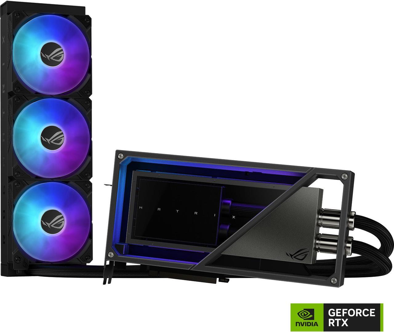 Alt view image 2 of 11 - ASUS ROG Matrix Platinum GeForce RTX 4090 Graphics Card (PCIe 4.0, 24 GB GDDR6X, HDMI 2.1, DisplayPort 1.4a, liquid metal thermal compound, custom-engineered cold plate) ROG-MATRIX-RTX4090-P24G-GAMING