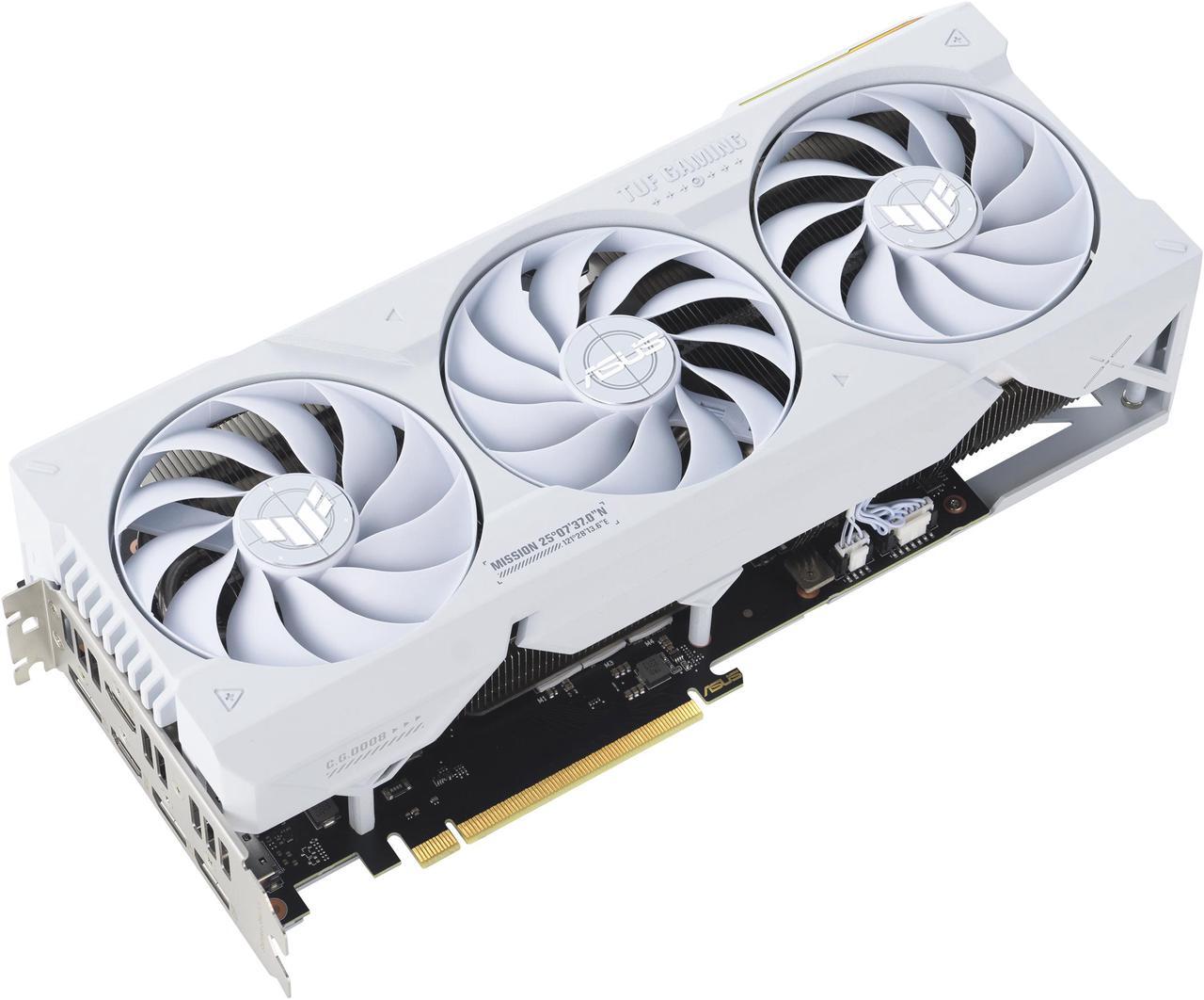 Alt view image 3 of 9 - ASUS TUF Gaming NVIDIA GeForce RTX 4070 Ti OC White Edition Gaming Graphics Card (PCIe 4.0, 12GB GDDR6X, HDMI 2.1a, DisplayPort 1.4a) TUF-RTX4070TI-O12G-WHITE-GAMING