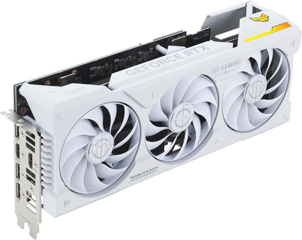 Alt view image 4 of 9 - ASUS TUF Gaming NVIDIA GeForce RTX 4070 Ti OC White Edition Gaming Graphics Card (PCIe 4.0, 12GB GDDR6X, HDMI 2.1a, DisplayPort 1.4a) TUF-RTX4070TI-O12G-WHITE-GAMING