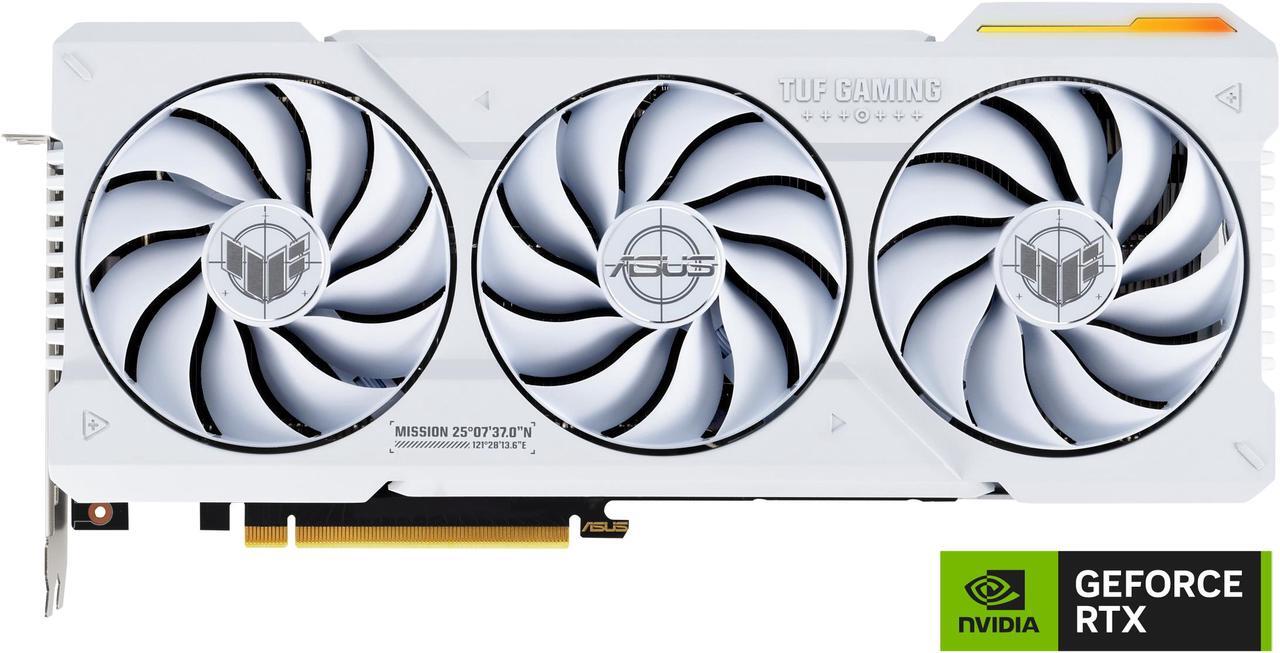 Alt view image 2 of 9 - ASUS TUF Gaming NVIDIA GeForce RTX 4070 Ti OC White Edition Gaming Graphics Card (PCIe 4.0, 12GB GDDR6X, HDMI 2.1a, DisplayPort 1.4a) TUF-RTX4070TI-O12G-WHITE-GAMING