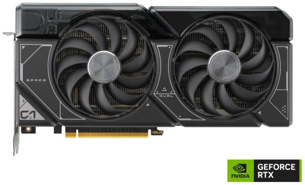 Alt view image 2 of 7 - ASUS Dual GeForce RTX 4070 SUPER graphics card (PCIe 4.0, 12GB GDDR6X, DLSS 3, HDMI 2.1, DisplayPort 1.4a, 2.56-slot design, Axial-tech fan design, Auto-Extreme Tech) DUAL-RTX4070S-12G