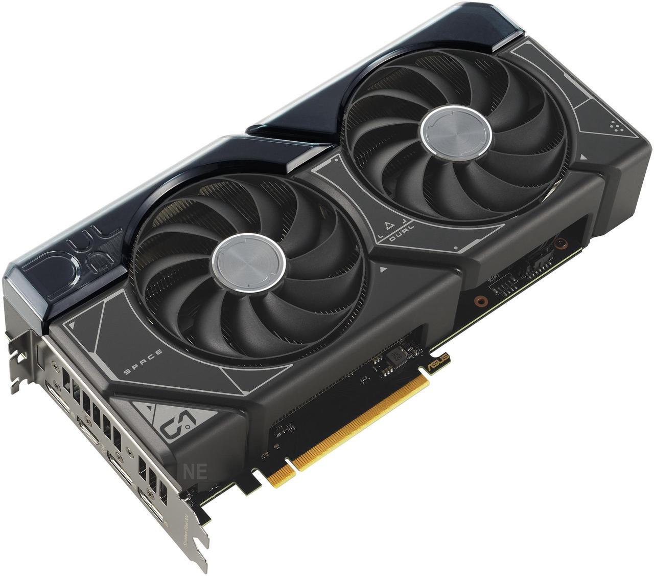 Alt view image 3 of 7 - ASUS Dual GeForce RTX 4070 SUPER graphics card (PCIe 4.0, 12GB GDDR6X, DLSS 3, HDMI 2.1, DisplayPort 1.4a, 2.56-slot design, Axial-tech fan design, Auto-Extreme Tech) DUAL-RTX4070S-12G