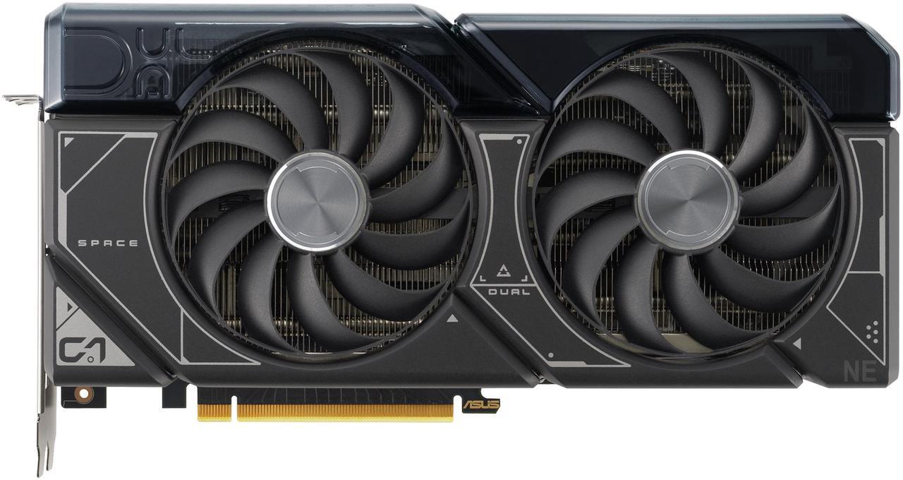 Main image of ASUS Dual GeForce RTX 4070 SUPER graphics card (PCIe 4.0, 12GB GDDR6X, DLSS 3, HDMI 2.1, DisplayPort 1.4a, 2.56-slot design, Axial-tech fan design, Auto-Extreme Tech) DUAL-RTX4070S-12G