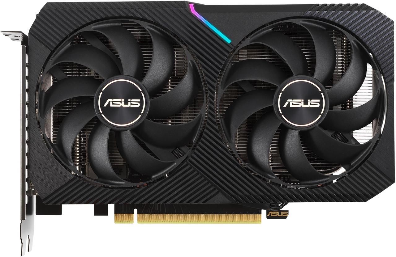 ASUS Dual NVIDIA GeForce RTX 3050 6GB Gaming Graphics Card - PCIe 4.0, 6GB GDDR6 Memory, HDMI 2.1, DisplayPort 1.4a, 2-slot Design, Axial-tech Fan Design, 0dB Technology, DUAL-RTX3050-6G