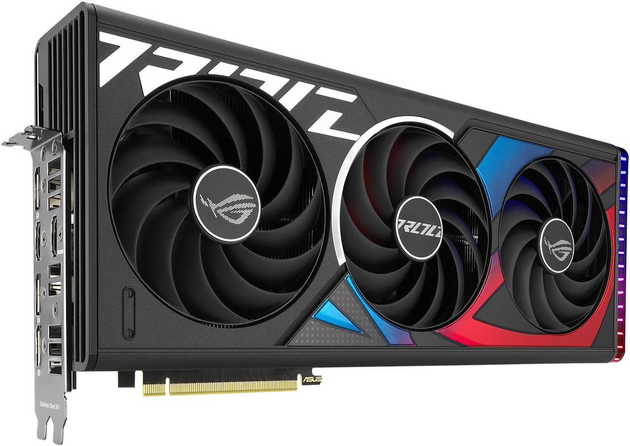 Alt view image 3 of 10 - ASUS ROG Strix GeForce RTX 4070 Ti SUPER Gaming Graphics Card (PCIe 4.0, 16GB GDDR6X, DLSS 3, HDMI 2.1a, DisplayPort 1.4a, Massive vented backplate, Aura Sync) ROG-STRIX-RTX4070TIS-16G-GAMING