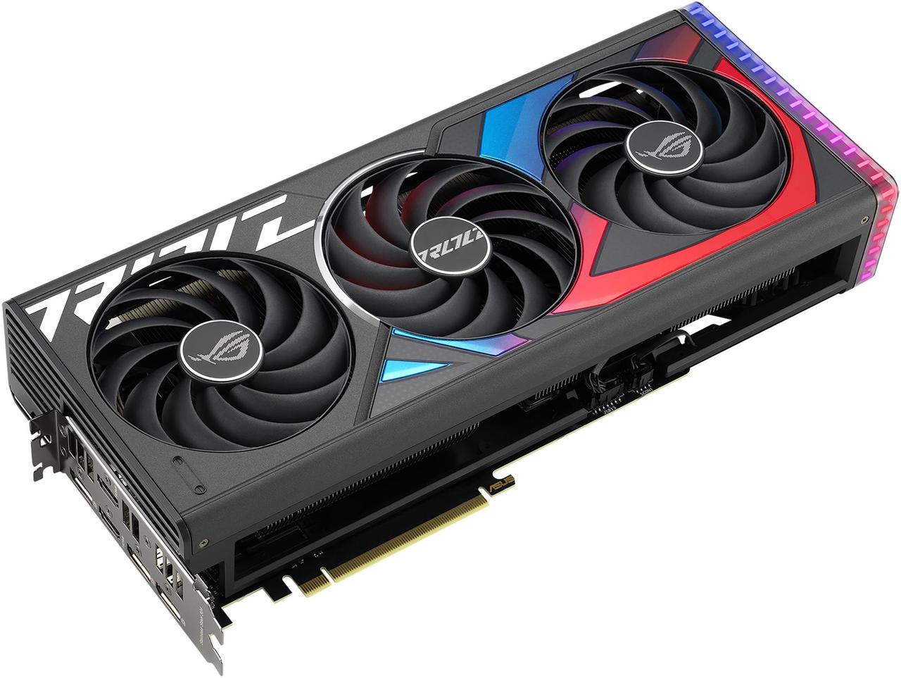Alt view image 5 of 10 - ASUS ROG Strix GeForce RTX 4070 Ti SUPER Gaming Graphics Card (PCIe 4.0, 16GB GDDR6X, DLSS 3, HDMI 2.1a, DisplayPort 1.4a, Massive vented backplate, Aura Sync) ROG-STRIX-RTX4070TIS-16G-GAMING