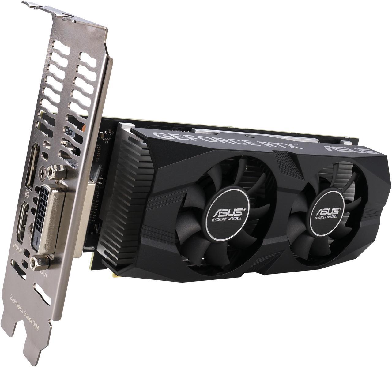 Alt view image 4 of 9 - ASUS GeForce RTX 3050 LP BRK OC Edition 6GB GDDR6 (IP5X dust resistance, dual ball bearings, stainless steel bracket, PCIe 4.0, DLSS 3, HDMI 2.1, DisplayPort 1.4a, DVI-D) RTX3050-O6G-LP-BRK