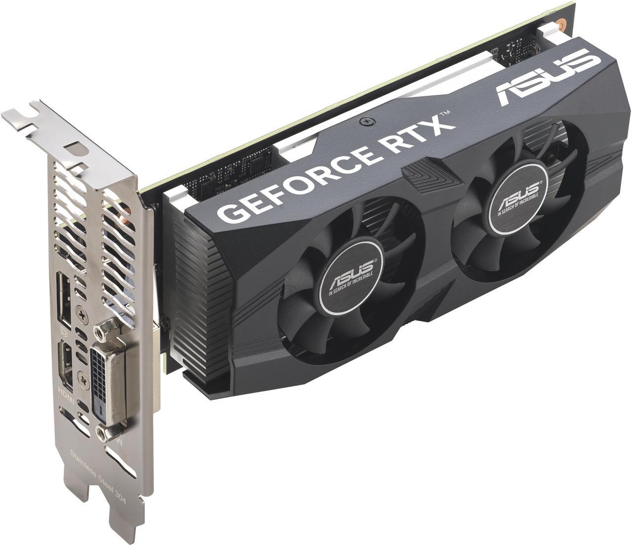 Alt view image 5 of 9 - ASUS GeForce RTX 3050 LP BRK OC Edition 6GB GDDR6 (IP5X dust resistance, dual ball bearings, stainless steel bracket, PCIe 4.0, DLSS 3, HDMI 2.1, DisplayPort 1.4a, DVI-D) RTX3050-O6G-LP-BRK