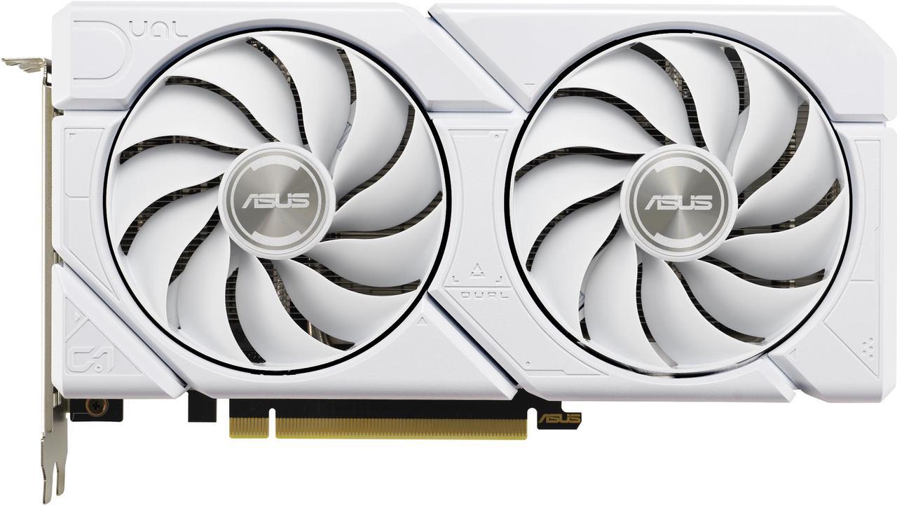 ASUS Dual GeForce RTX 4070 EVO White OC Edition (PCIe 4.0, 12GB GDDR6X, DLSS 3, HDMI 2.1a, DisplayPort 1.4a, 2.5-slot design, Axial-tech fan design) DUAL-RTX4070-O12G-EVO-WHITE