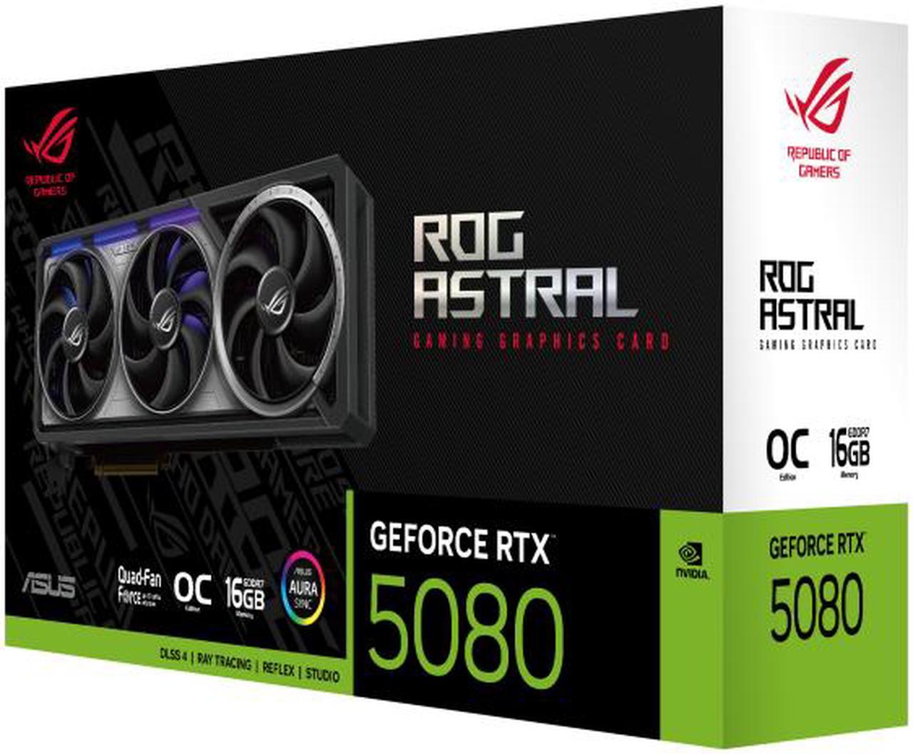 Alt view image 10 of 12 - ASUS ROG Astral GeForce RTX 5080 16GB GDDR7 OC Edition ROG-ASTRAL-RTX5080-O16G-GAMING PCI-Express 5.0 DLSS 4.0 Graphics Card