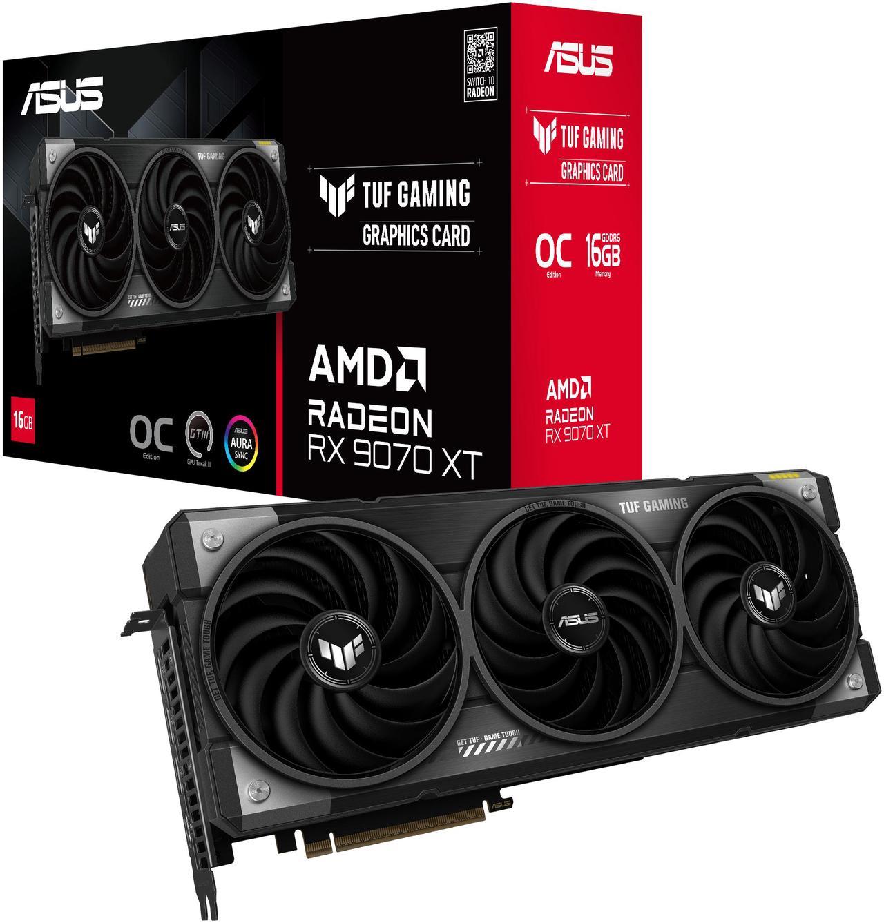 Alt view image 12 of 13 - ASUS TUF Gaming Radeon RX 9070 XT 16GB 256-Bit GDDR6 PCI Express 5.0 RDNA 4 Graphics Card TUF-RX9070XT-O16G-GAMING