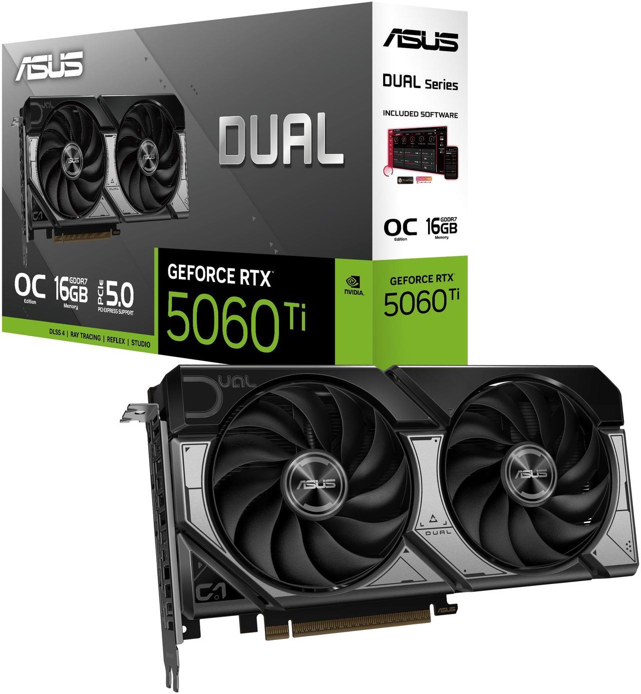 Alt view image 8 of 8 - ASUS Dual GeForce RTX 5060 Ti 16GB 128-Bit GDDR7 PCI Express 5.0 x8 DLSS 4.0 Graphics Card DUAL-RTX5060TI-O16G