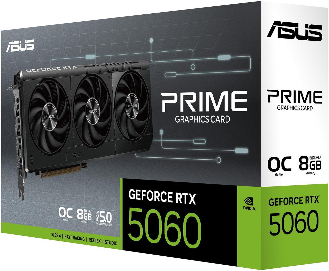 Alt view image 10 of 12 - ASUS PRIME GeForce RTX 5060 8GB GDDR7 PCI Express 5.0 x8 Graphics Card PRIME-RTX5060-O8G