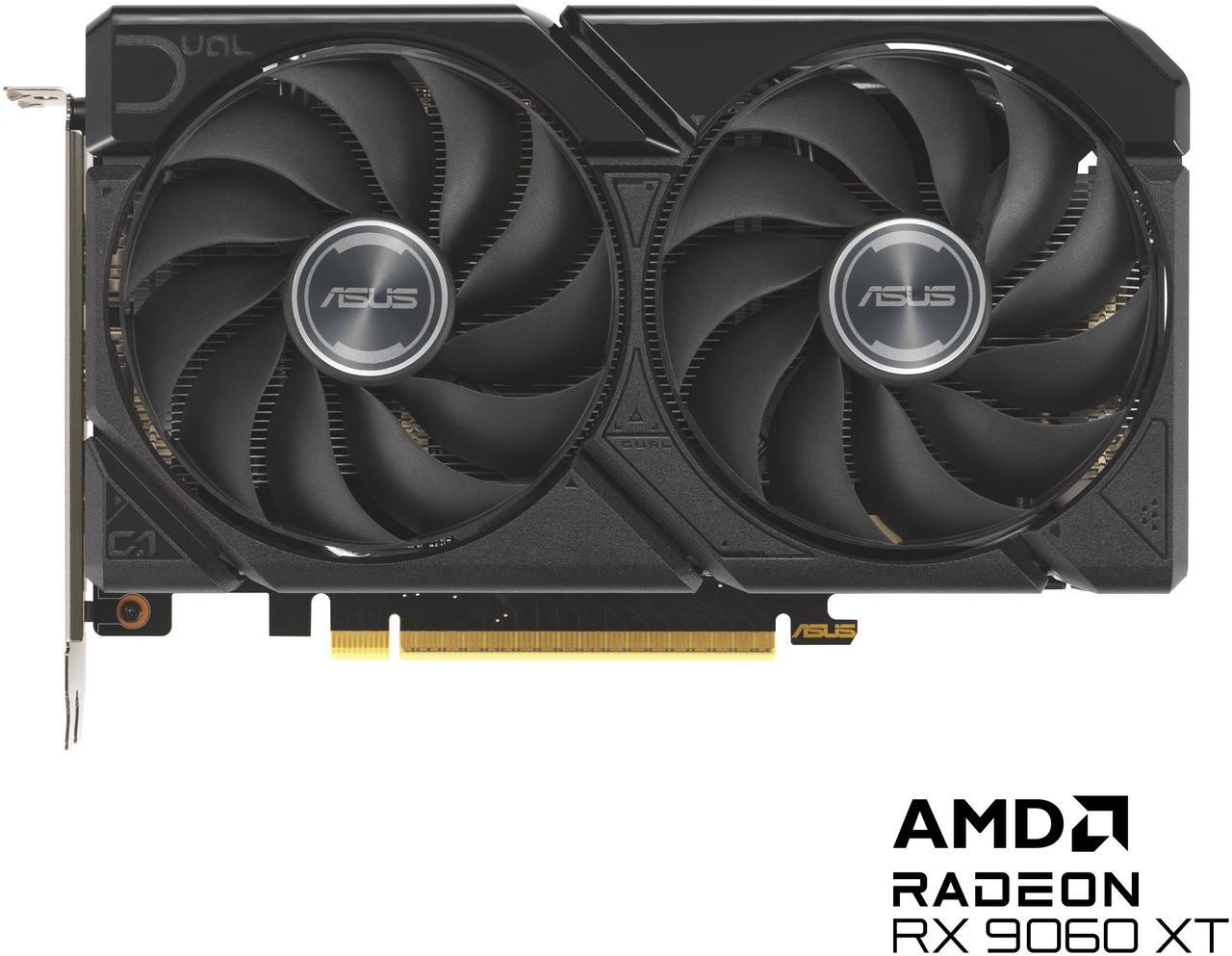 Alt view image 2 of 9 - ASUS Dual Radeon RX 9060 XT 8GB 128-Bit GDDR6 PCI Express 5.0 Graphics Card DUAL-RX9060XT-8G RX 9060XT