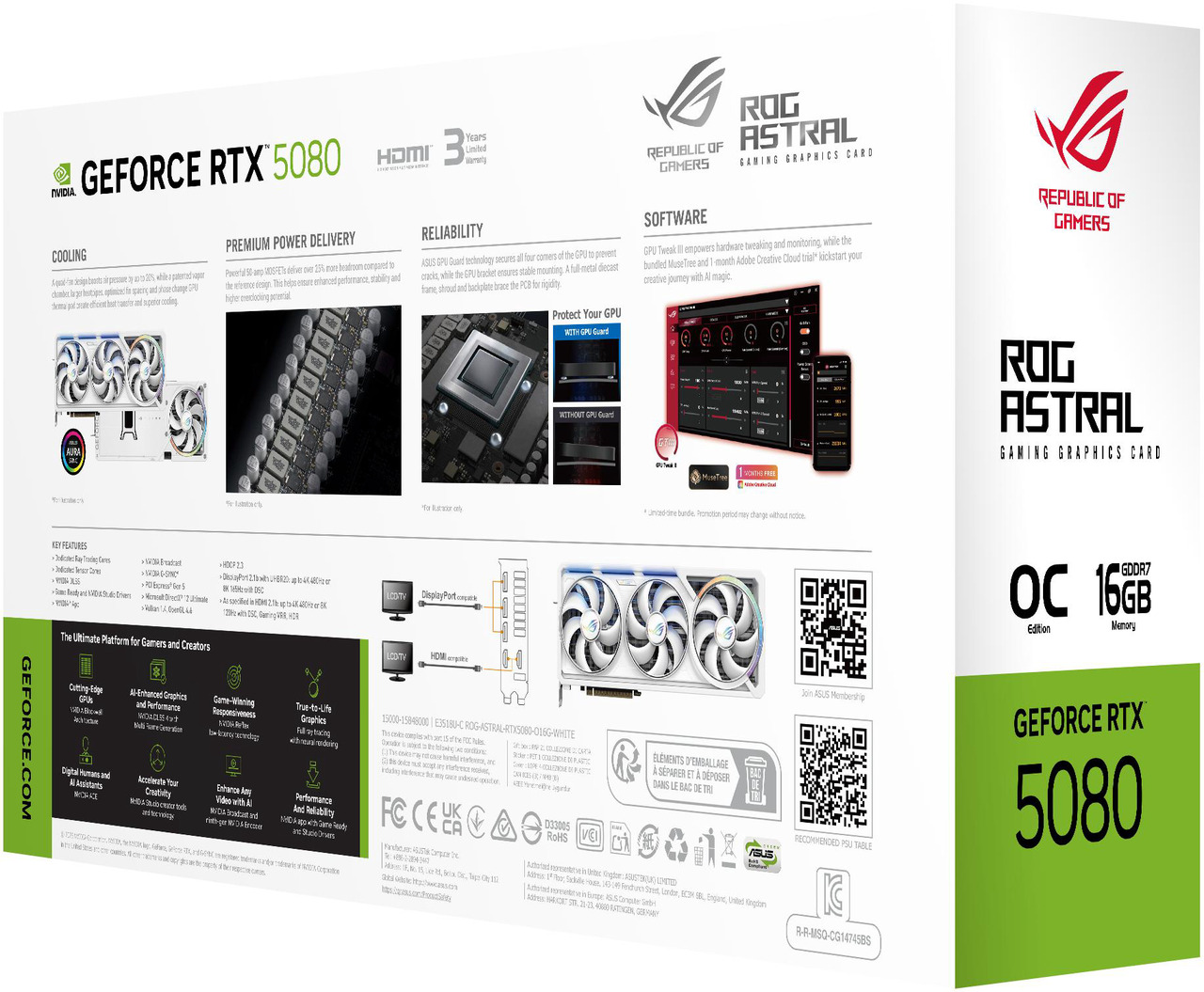 Open Box: ASUS ROG Astral GeForce RTX 5080 Graphics Card ROG-ASTRAL-RTX5080-O16G-WHITE - Newegg.com - Open Box condition - Image 32