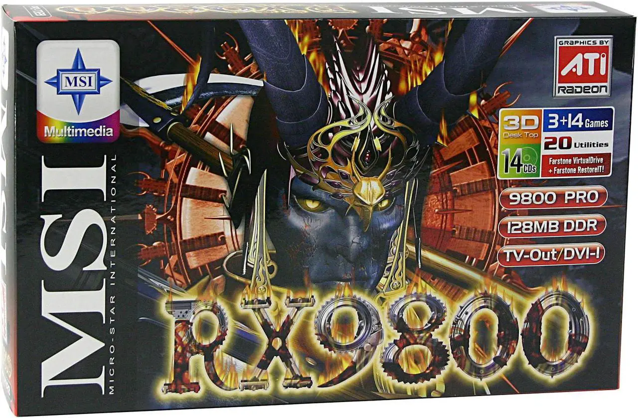 Alt view image 7 of 7 - MSI Radeon 9800PRO 128MB DDR AGP 4X/8X Graphics Card RX9800PRO-TD128