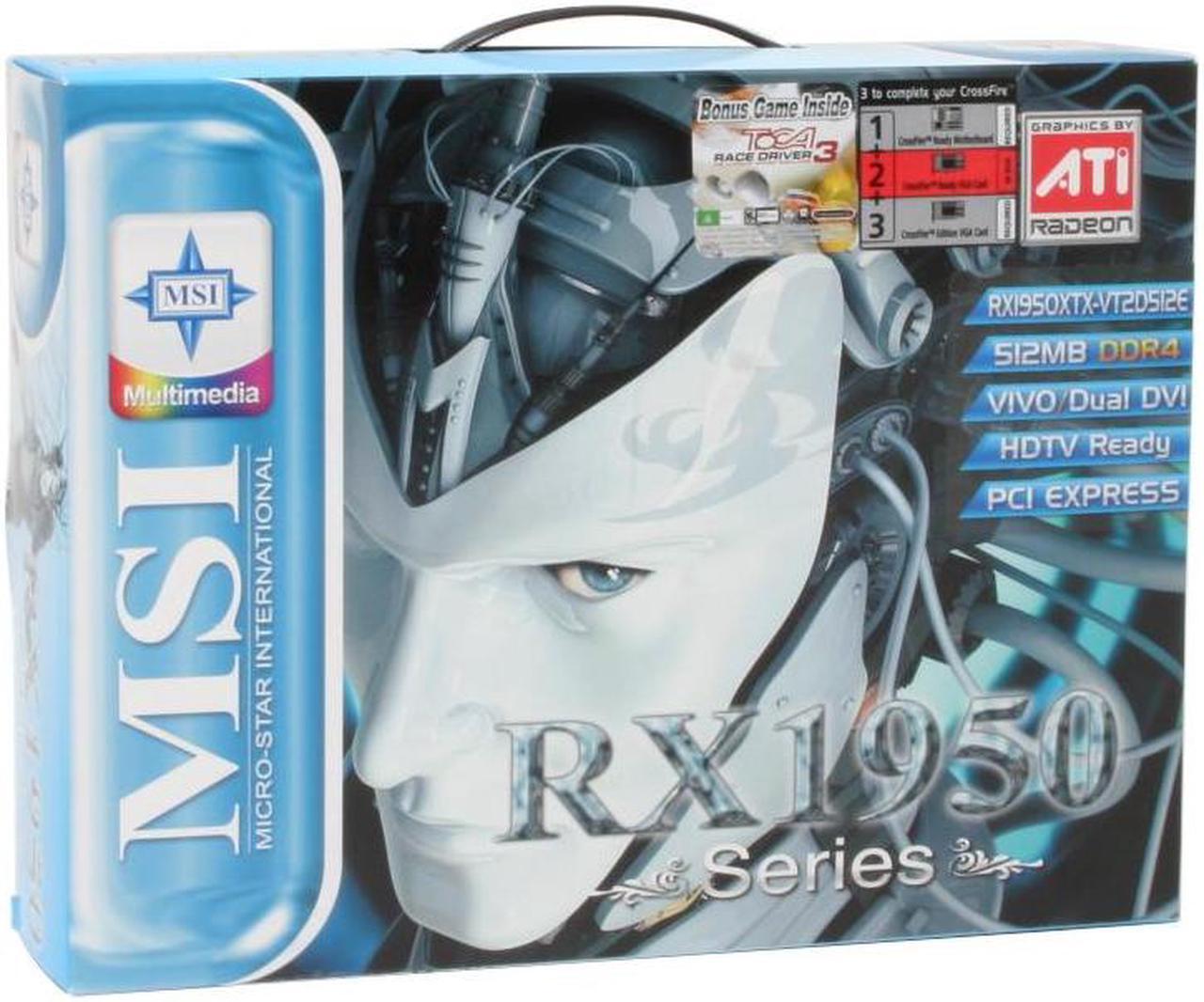 Alt view image 8 of 8 - MSI Radeon X1950XTX 512MB GDDR4 PCI Express x16 Graphics Card RX1950XTX-VT2D512E