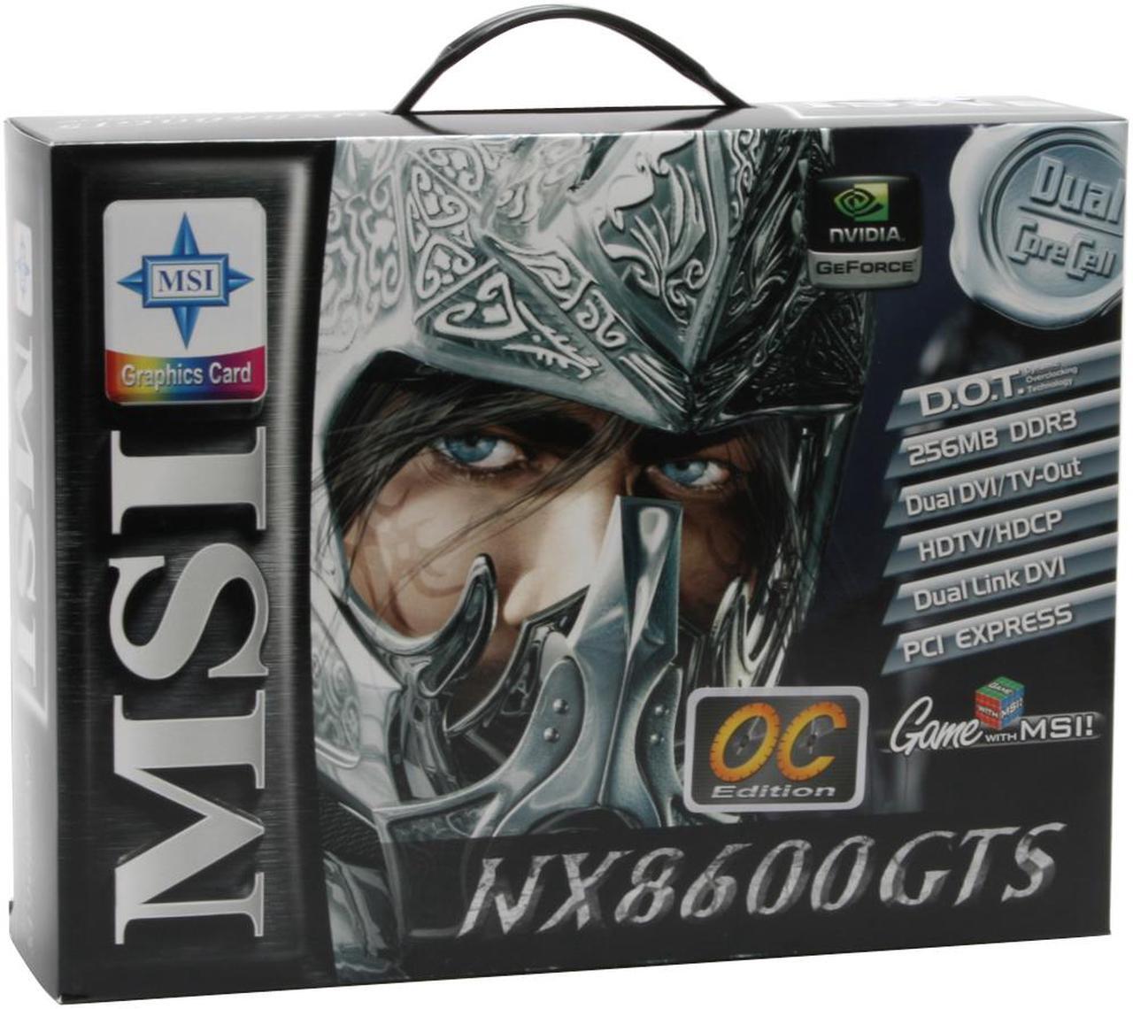 Alt view image 7 of 7 - MSI GeForce 8600 GTS 256MB GDDR3 PCI Express x16 SLI Support Graphics Card NX8600GTS-T2D256E-OC