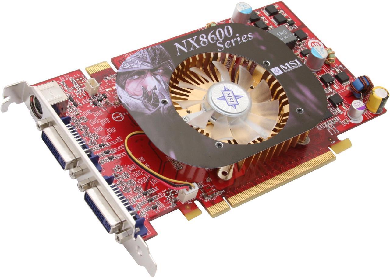 MSI GeForce 8600 GT 256MB GDDR3 PCI Express x16 SLI Support Video Card NX8600GT-T2D256E OC