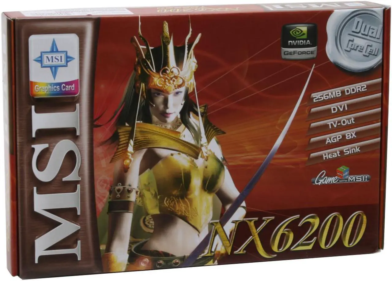 Alt view image 7 of 7 - MSI GeForce 6200LE 256MB GDDR2 AGP 4X/8X Video Card NX6200-TD256H