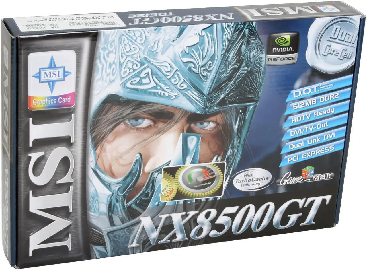 Alt view image 6 of 6 - MSI GeForce 8500 GT 512MB GDDR2 PCI Express x16 Graphics Card NX8500GT-TD512E