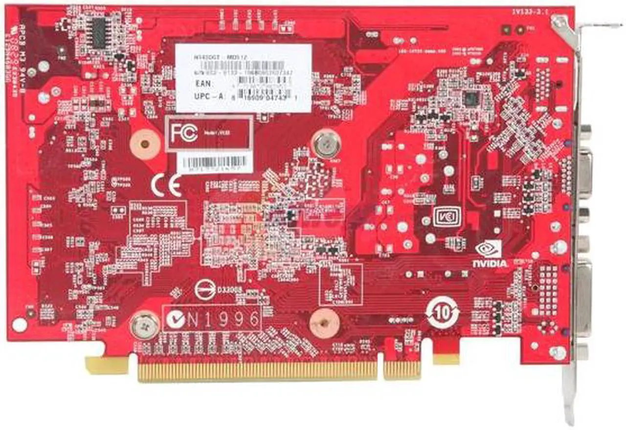 Alt view image 4 of 5 - MSI GeForce 9400 GT 512MB GDDR2 PCI Express 2.0 x16 Graphics Card N9400GT-MD512