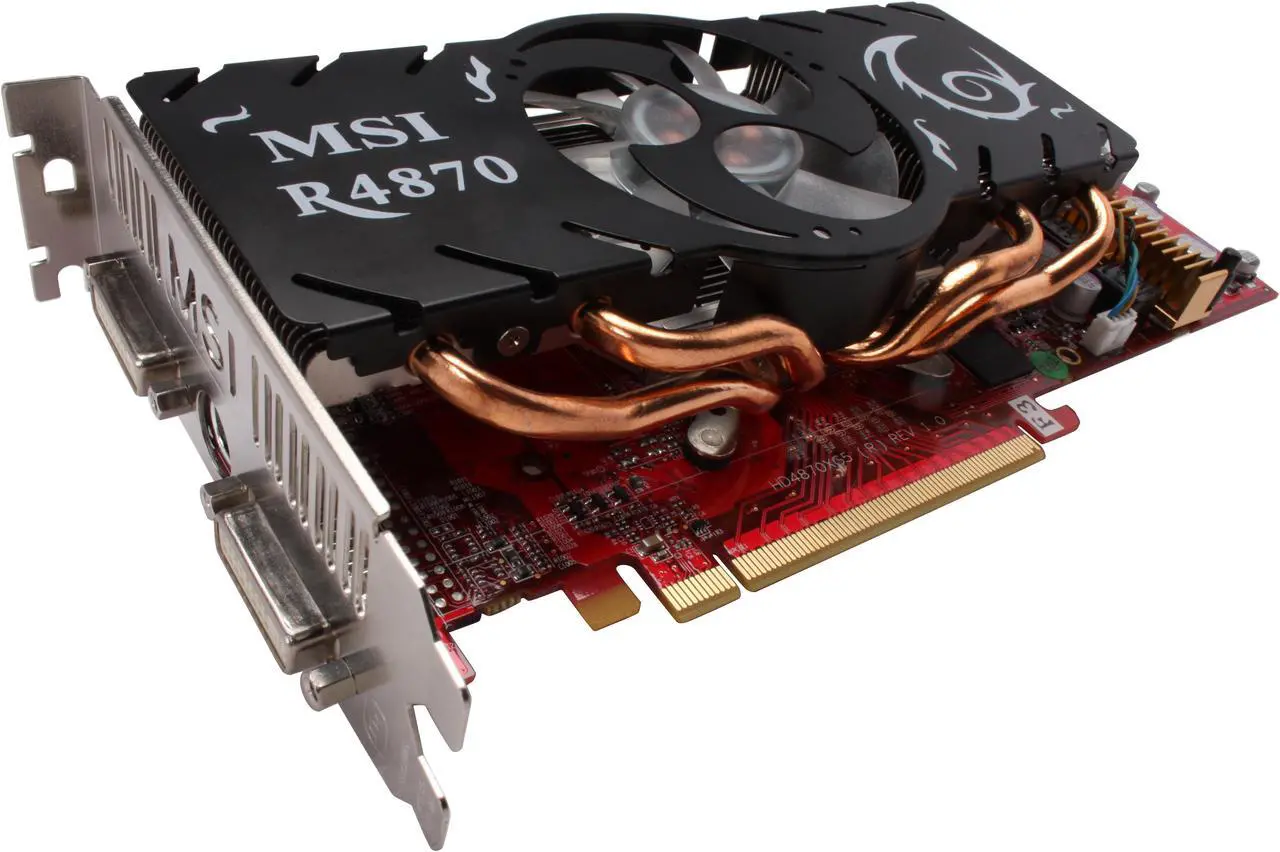 Main image of MSI Radeon HD 4870 1GB GDDR5 PCI Express 2.0 x16 CrossFireX Support Graphics Card R4870-T2D1G