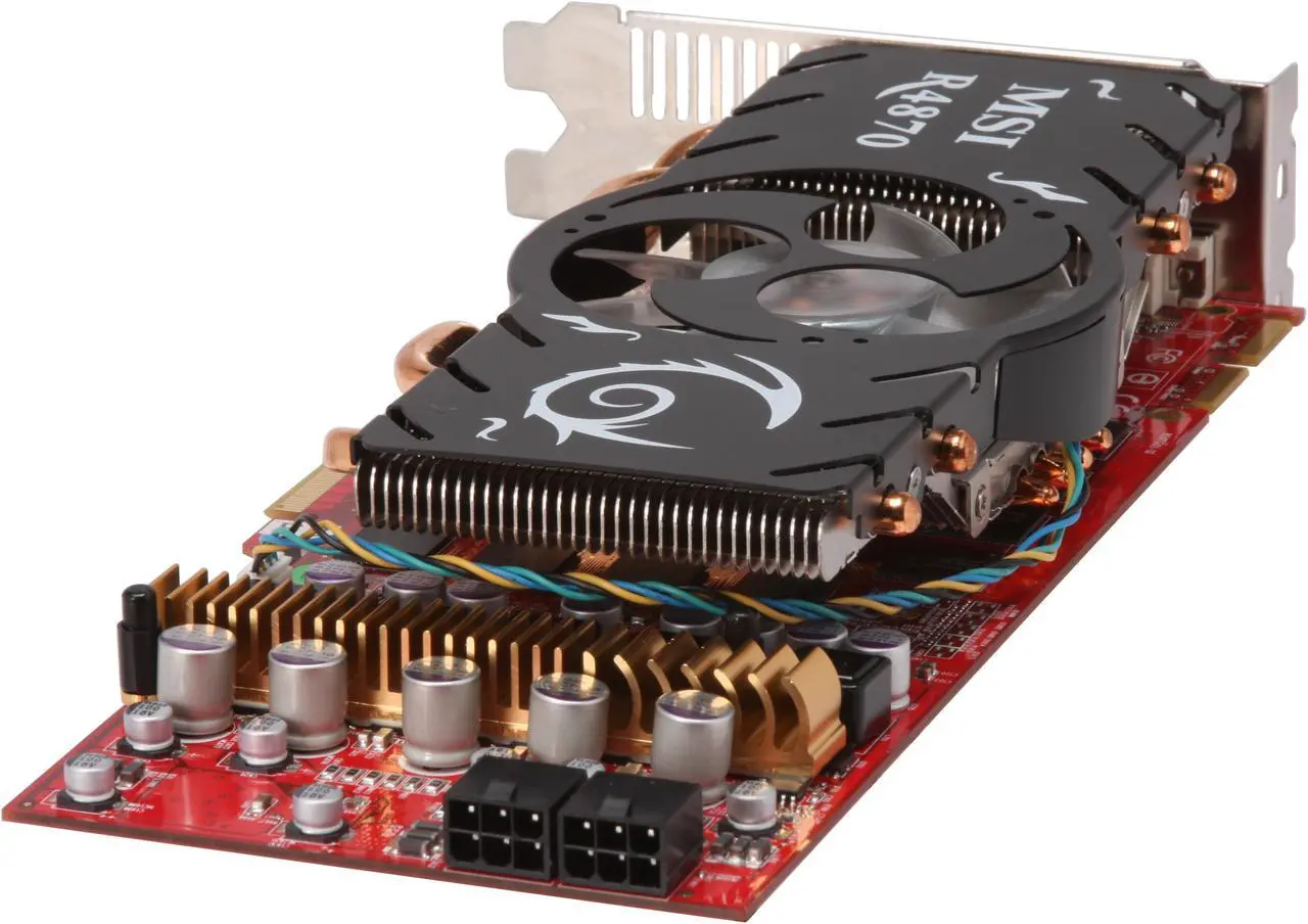Alt view image 5 of 6 - MSI Radeon HD 4870 1GB GDDR5 PCI Express 2.0 x16 CrossFireX Support Graphics Card R4870-T2D1G