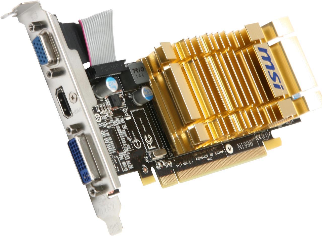 Main image of MSI Radeon HD 4550 1GB GDDR3 PCI Express 2.0 x16 CrossFireX Support Low Profile Ready Graphics Card R4550-MD1GH