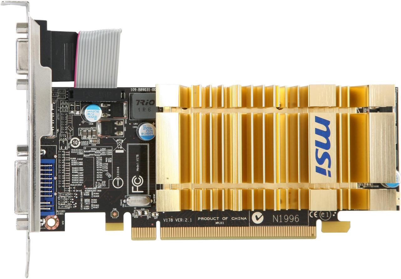 Alt view image 3 of 5 - MSI Radeon HD 4550 1GB GDDR3 PCI Express 2.0 x16 CrossFireX Support Low Profile Ready Graphics Card R4550-MD1GH