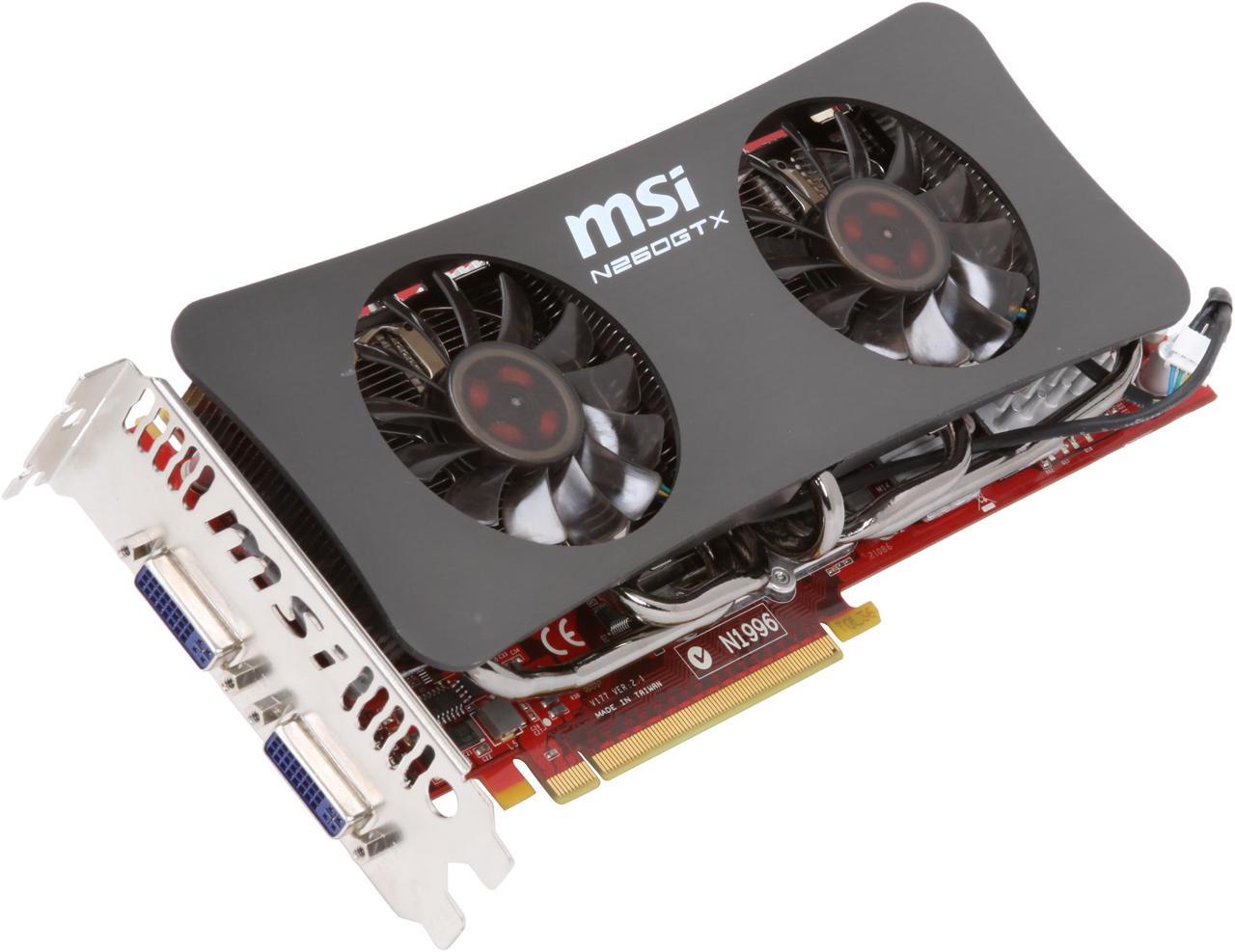 MSI GeForce GTX 260 896MB GDDR3 PCI Express 2.0 x16 SLI Support Video Card N260GTX Twin Frozr OC