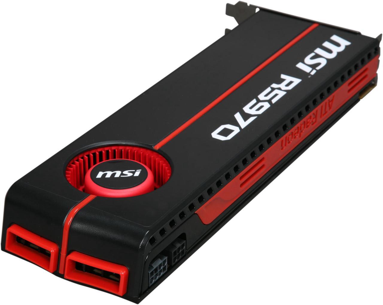 Alt view image 5 of 6 - MSI Radeon HD 5970 (Hemlock) 2GB GDDR5 PCI Express 2.1 x16 CrossFireX Support Graphics Card R5970-P2D2G