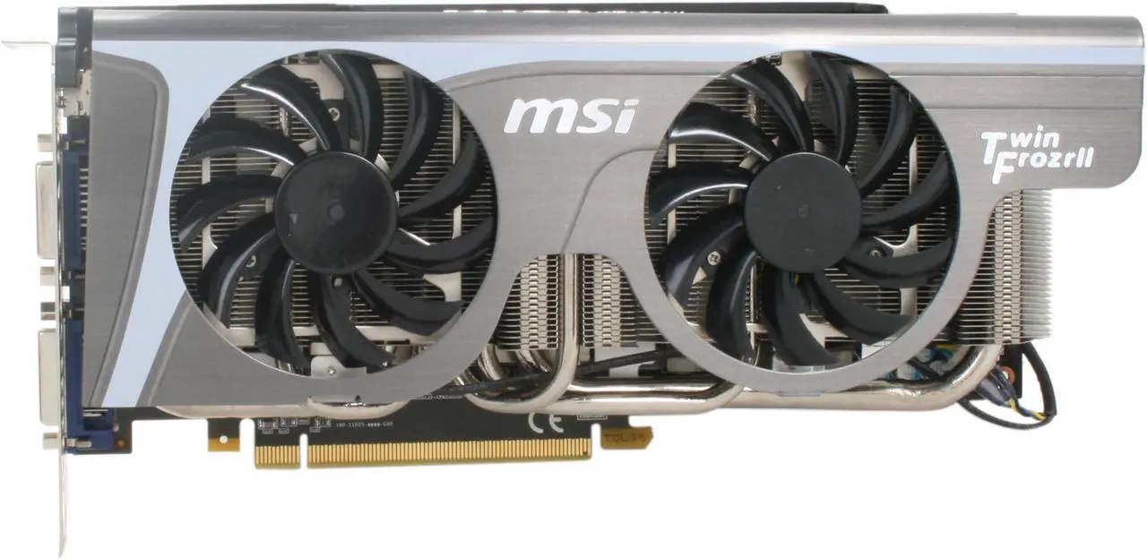 Alt view image 3 of 6 - MSI GeForce GTX 465 (Fermi) 1GB GDDR5 PCI Express 2.0 x16 SLI Support Graphics Card N465GTX Twin Frozr II
